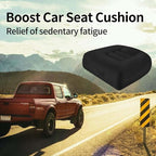 ESMING Car Booster Seat Cushion with Adjustable Height for Short Drivers, Tailbone Pain Relief, Breathable Mesh Memory Foam for Truck SUV Office Chair 15.7x15.7x4.7 Inches - Black