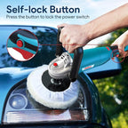 ENEACRO Polisher, Rotary Car Buffer Polisher Waxer, 1600W 7-inch/6-inch Variable Speed 1500-3500RPM, Detachable Handle Suitable for Boat,Car Polishing and Waxing