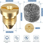 2 Pieces 1.1 mm Orifice Foam Cannon and 2 Pieces Foam Maker, Universal Brass Thread Nozzle Tips and Mesh Filter for Snow Foam Lance, Tool Daily Foam Cannon