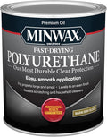 Minwax Fast Drying Polyurethane Protective Wood Finish, Clear Semi-Gloss, 1 Quart