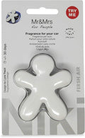 Mr & Mrs for People Car Air Freshener with Refill Niki Blister Air Vent Clip (White-Fresh Air)
