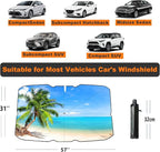 Windshield Sun Shade Umbrella for Car Front Window Sun Visor for Windshield Car Summer Accessories Protect Interior from UV Rays & Heat for Sedan, Compact SUV, Hatchbacks 57"*31"