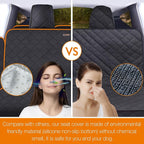 iBuddy Dog Car Seat Cover for Tesla Model Y/3 with 2PCS Car Door Protector 100% Waterproof Pet Car Seat Cover Protects Vehicle from Hair, Scratches and Dirt, Customized Dog Car Hammock for Model Y/3