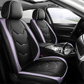 otoez Leather Seat Covers for Car Full Set, 5 Seat Car Seat Cover, Waterproof Automotive Seat Covers, Universal Seat Protector for Most Cars SedensTrucks SUVs (Black&Purple, No Pillows)