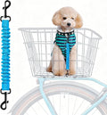 Dog Seat Belt for Bike Basket, Retractable Bicycle Dog Seatbelt, Elastic Pet Safety Leash Harness for Cat, Dog Leash Extension Attachment Shock Absorbing Lead Extension Absorber (Blue)