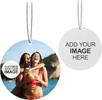 Instafreshener Custom Hanging Air Freshener | Circle | Custom Air Fresheners with Picture or Text for Car, Closet, Bathroom, Locker & Office Decor