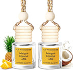 Hanging Car Air Freshener, Long Lasting Essential Oil Diffuser, Non-Toxic New Car Scent, Cute Car Fresheners for Women, 2 Pack Made in USA