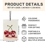 Trendy Coquette Disco Ball Fruit Car Air Freshener 4 Pcs, Funky Glitter Cherry Lemon Orange Strawberry Air Freshener Hanging for Cars Books Closet Drawer, Girly Car Accessories for Women