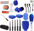 23Pcs Car Wash Kit,62" Car Wash Brush Mop with Long Handle,Car Cleaning Kit,Car Detailing Brush Set,Car Wash Bucket with Filter,Windshield Window Squeegee for Cars RV Truck Boat