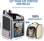 Extra Large Pet Carrier Backpack Cats Under 30 Lbs, for Dogs Puppies Rabbits Other Animals Under 25 Lbs, Ventilated Design, Great for Travel/Hiking/Outdoor Use