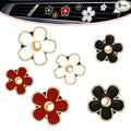 6 Pack Colorful Daisy Flower Car Air Vent Clips Car Air Outlet Freshener Clip for Car Interior Decoration Accessories (Black, White, Red)