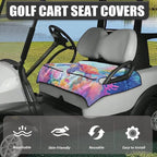 Biyejit Golf Cart Seat Covers with 4 Pockets Golf Cart Seat Towel Blanket Fits 2-Seat Golf Carts, Golf Cart Accessories