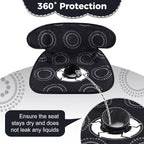 Piddle Pad, Car Seat Potty Training Protector, Baby Waterproof Car Seat Cover with Anti-Slip Backing, Machine Washable Liner for Toddler Carseat, Stroller (Black)