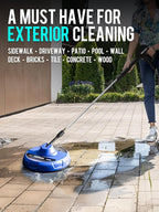 MEKOH 14” Electric Pressure Washer Surface Cleaner Attachment, 2500 PSI Universal Power Washer Accessories for Driveway Sidewalk Deck Patio Concrete Cleaning, 1/4" Quick-Connect, Dual Rotary Nozzles