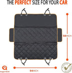 Doggie World Dog Car Seat Cover for Back Seat for Cars & SUVs - Durable Pet Car Seat Cover Backseat Protector, Nonslip Dog Hammock for Car, Waterproof Scratchproof Rear Seat Cover Against Dirt, Fur