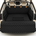 Waterproof SUV Cargo Liner for Dogs - Pu Leather Pet Car Seat Cover Protector with Bumper Flap, Non-Slip Backseat Mat for SUVs, Sedans, Vans Trunk | Easy Clean, Scratch Resistant (Black, Extra Large)