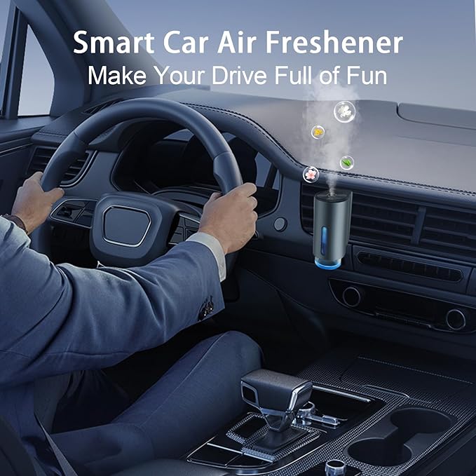 Essential Oil 20pcs with Car Diffuser, Smart Car Air Freshener Aromatherapy Oil, Eessential Oils Mixed Scent Set Fragrance Oils for New Car Smell