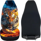 Cool Tiger Car Seat Covers Set of 2 Breathable Universal Vehicle Front Seats Interior Protector Easy to Install Interior Protection Suitable Fits Most Car Auto SUV Sedan