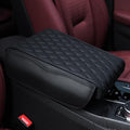 Center Console Cover, Arm Rest Cover, Memory Foam Microfiber Leather Car Armrest Cover Cushion with 2 Storage Bags, Universal Center Console Covers for Cars/Truck/Auto/SUV (Black)