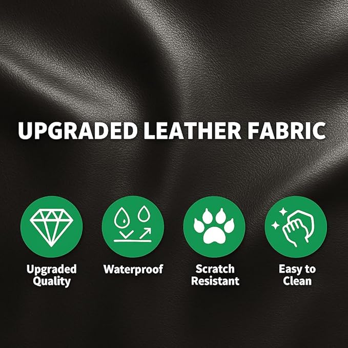 Large Dog Car Seat Extender, Adjustable Seatbelt Leash, PU Leather Hard Bottom Back Seat Protector, Waterproof Foldable Car Hammock for Medium Large Dogs for SUVs Trucks Cars