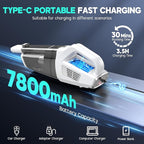 Handheld Vacuum Cordless, 15000PA Strong Suction Hand Held Car Vacuum Cleaner Portable with Multi-Nozzles & Washable Filter, Lightweight Dust Busters Rechargeable for Home, Car, Office, Pets