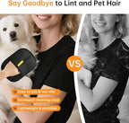 2 Pcs Pets Static Removal Gloves, Reusable Cat Dog Electrostatic Hair Remover Grooming Glove Tool (2 Pcs Black)