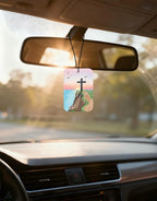 Christian Car Fresheners, 4pcs Jesus Car Accessories Interior, Mirror Decor For Women Man, Air Freshener Hanging For Bathroom Dorm Books Bedroom Drawer, Jesus Christian Accessories Gifts -09
