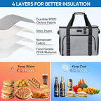 BALEINE Extra Large Soft Cooler Bag, Portable Leakproof Cooler, 40/60 Cans Volume for Beach, Camping, Kayaking, Travel, and Road Trips