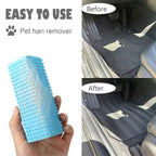 2 Pieces Pet Dog Cat Hair Remover, Block Roller Cleaner, Hollow Silicone Cleaner Brush for Sofa, Car Interiors, Furnishings, Carpets, Bedding or Any Fabric (Orange, Blue)