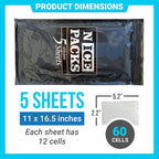 Nice Packs Reusable Dry Ice Packs for Coolers, Lunch Boxes, Frozen Food Shipping - Flexible and Long Lasting (5 Extra Large Sheets)