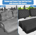 MOSNAI Golf Cart Seat Cover for Yamaha G22 G19 G16 G9 G2, Golf Cart Front Seat Cover Fit OEM Ordinary Seat Cushion, Concave and Convex Design Appearance, Thick Vinyl Leather Comfortable/Breathable
