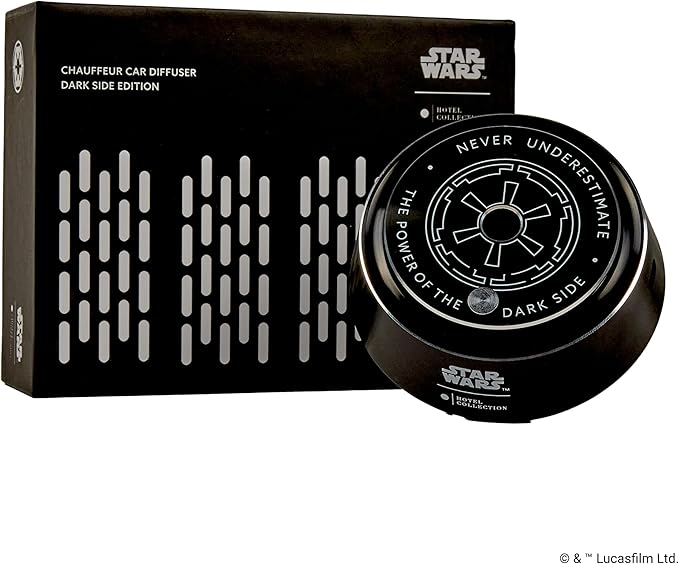 Hotel Collection Star Wars Empire Chauffeur Car Diffuser | Air Freshener Aromatherapy Diffuser | Black Dark Side Edition Car Diffuser/Empire Symbol