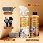 Leather Cleaner and Conditioner Kit, Leather Care for Car Seats, Furniture, Couches, Boots, Bags & More, Safe for Any Color, 2 x 16oz