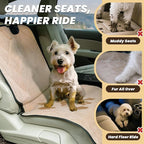 VIVAGLORY Dog Front Seat Cover Seatflex Car Seat Protector for Dog, Car Cover for Pet, Front Single Bucket Captain Chair Protector, Standard, Heather Khaki, 2Pack