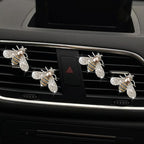 Bling Bee Air Vent Clips, 4 Pcs Crystal Car Air Fresheners Vent Clips Car Diffuser Vent Clip Rhinestone Diamond Bee Decoration Interior Decor Bling Accessories for Women (4 Pcs Bee)