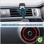 Cute Husky Dog Pilot Car Air Fresheners, Air Vent Clips Cute Cartoon Pilot Rotating Car Diffuser Decorations Interior Aesthetic Car Air Outlet Clips for Car Air Conditioner Women Men
