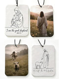 Christian Car Accessories 4 Pcs Faith Car Air Freshener Set, Bible Verse Gifts for Women, Car Scents for Women, Easter Faith Present for Christian Birthday 2x3 In