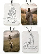 Christian Car Accessories 4 Pcs Faith Car Air Freshener Set, Bible Verse Gifts for Women, Car Scents for Women, Easter Faith Present for Christian Birthday 2x3 In