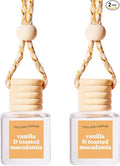 COOLGIRLCANDLES Vanilla Toasted Macadamia Car Hanging Fragrance Oil Air Freshener for Essential Oils, Scents Aromatherapy Automobile Long Lasting Diffuser Bottle