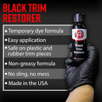 Adam's Polishes Black Trim Restorer (4 oz with Applicator) - Restores Plastic Trim to a Rich, Black Color with a Factory New Appearance, Lasts Several Months Per Treatment
