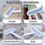 4 in 1 Pet Hair Removal Tool, Multifunctional Pet Hair Remover, Reusable and Washable Dog Cat Hair Cleaning Removal Brush with Long Handle