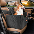 Dog Car Seat - Memory Foam Dog Booster Seats for Small Dogs Up to 25lbs-Elevated Pet Car Seat with Storage Pockets and Dogs Seat Belt-Pet Travel Bed for Front & Back Seats-Removable Washable-Black