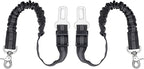 Dog Seat Belt 2Pcs, Retractable Pet Car Harness, Adjustable Dog SeatBelts for Vehicle, Nylon Pet Safety with Elastic Bungee (Black)