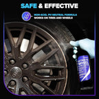Carfidant Ultimate Wheel and Tire Cleaner Spray - Non-Acidic, Save For All Wheels and Tires - Easily Remove Persistent Brake Dust and Resilient Dirt - 18 fl. oz.