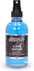 LANE’S Premium Car Air Freshener "Clean Cotton" - 4oz Oil-Based, Long-Lasting Auto Scent Spray - Food, Pet, Odor Smell Deodorizer for Cars, Trucks, SUVs' Interior Leather, Carpet, Upholstery