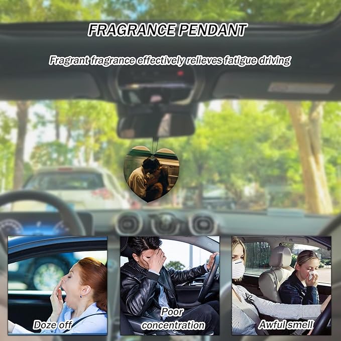 Custom Air Fresheners with Picture-Personalized Air Freshener for Car-Hanging Air Freshener for Wardrobe,Bathroom,Livingroom (Heart 5pcs)