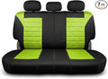 FH Group Automotive Car Seat Covers Rear Set Premium 3D Air Mesh Seat Covers, Airbag Compatible and Split Bench Cover Universal Fit Interior Accessories for Cars Trucks and SUVs - Green