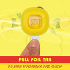 Chupa Chups Car Air Freshener, Lemon Twist - Long Lasting Car Fresheners with Fun Scents, Colorful and Vibrant Air Freshener for Car, Unique Car Freshener Perfume Deodorizer- 2-Pack (4pcs Total)
