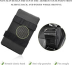 Car Center Console Armrest Pillow, Leather Auto Arm Rest Cover Protector with Cup Holder and Phone Holder, Memory Foam Armrest Cushion for Most Vehicles (Black, Glossy)