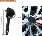 Nolimas 12Pcs Car Wheel & Tire Brush Kit,Including 17inch Long Wheel Brush,Short Handle Tire Brush,5pcs Detailing Brushes Kit & 3pcs Wire Brushes for Cleaning Car Wheels & Interior Exterior